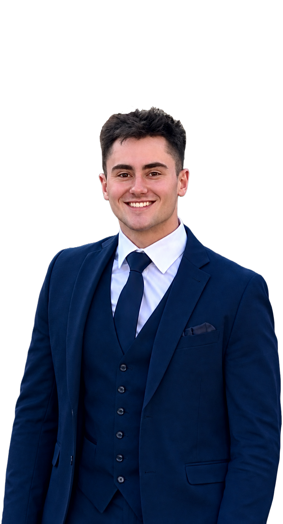 Matthew Livingstone in a navy suit